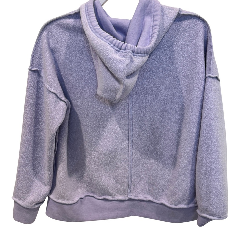 FP Movement Free People Lavender Fleece Hoodie Pullover Oversized XS Athleisure - Picture 6 of 9